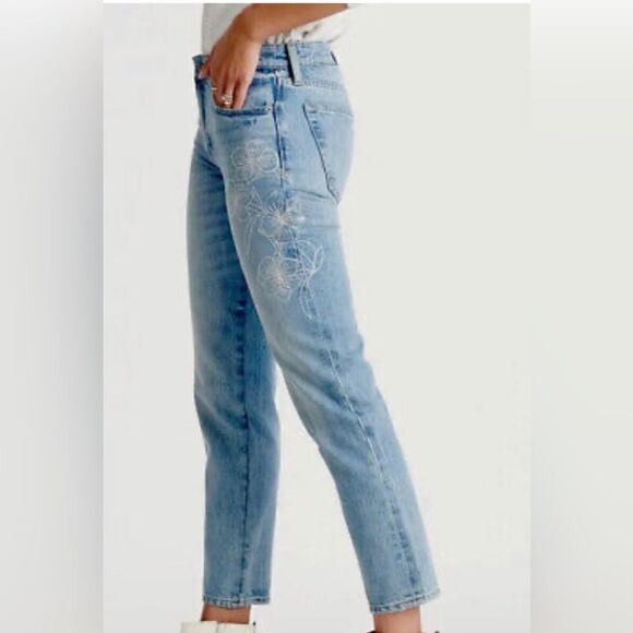 Lucky Brand | Sienna slim boyfriend floral embroidered blue jeans size 24 - Picture 12 of 12